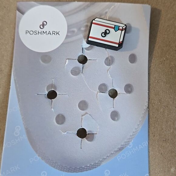 Charm POSHMARK posh new for Crocs! So Fun mail Poshmark logo shoe package logo - Picture 1 of 16